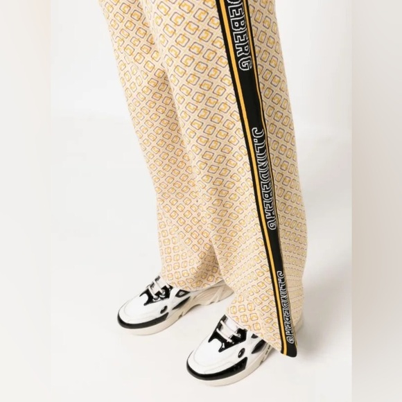 J.Lindeberg monogram-print logo-tape trousers - Picture 2 of 5